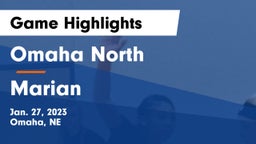 Omaha North  vs Marian  Game Highlights - Jan. 27, 2023
