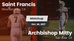 Matchup: Saint Francis High vs. Archbishop Mitty  2017