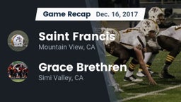 Recap: Saint Francis  vs. Grace Brethren  2017