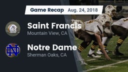 Recap: Saint Francis  vs. Notre Dame  2018