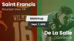 Matchup: Saint Francis High vs. De La Salle  2018