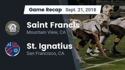 Recap: Saint Francis  vs. St. Ignatius  2018