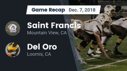 Recap: Saint Francis  vs. Del Oro  2018