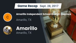 Recap: Amarillo Independent School District- Caprock  vs. Amarillo  2017