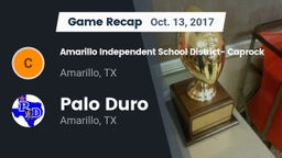 Recap: Amarillo Independent School District- Caprock  vs. Palo Duro  2017