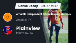 Recap: Amarillo Independent School District- Caprock  vs. Plainview  2017