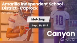 Matchup: Caprock  vs. Canyon  2018