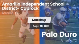 Matchup: Caprock  vs. Palo Duro  2018