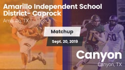 Matchup: Caprock  vs. Canyon  2019