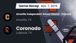 Recap: Amarillo Independent School District- Caprock  vs. Coronado  2019