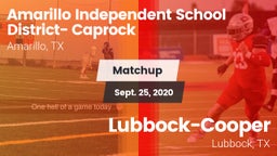 Matchup: Caprock  vs. Lubbock-Cooper  2020