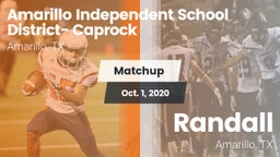 Matchup: Caprock  vs. Randall  2020