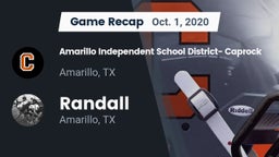 Recap: Amarillo Independent School District- Caprock  vs. Randall  2020