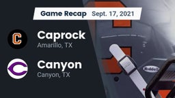 Recap: Caprock  vs. Canyon  2021
