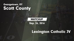 Matchup: Scott County High vs. Lexington Catholic JV 2016