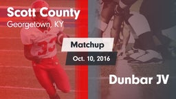 Matchup: Scott County High vs. Dunbar JV 2016