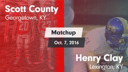 Matchup: Scott County High vs. Henry Clay  2016