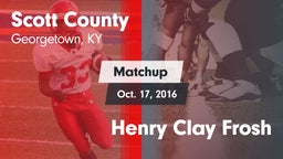 Matchup: Scott County High vs. Henry Clay Frosh 2016