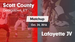 Matchup: Scott County High vs. Lafayette JV 2016