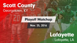 Matchup: Scott County High vs. Lafayette  2016
