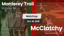 Matchup: Monterey Trail High vs. McClatchy  2018