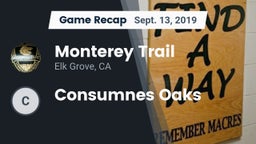 Recap: Monterey Trail  vs. Consumnes Oaks 2019