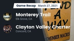 Recap: Monterey Trail  vs. Clayton Valley Charter  2021