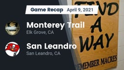 Recap: Monterey Trail  vs. San Leandro  2021