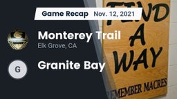 Recap: Monterey Trail  vs. Granite Bay 2021