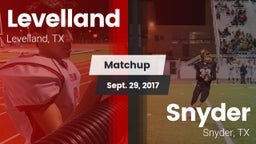 Matchup: Levelland High vs. Snyder  2017