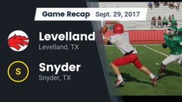 Recap: Levelland  vs. Snyder  2017