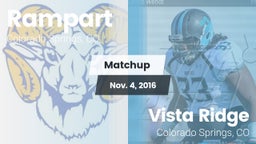 Matchup: Rampart  vs. Vista Ridge  2016