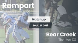Matchup: Rampart  vs. Bear Creek  2019