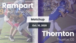 Matchup: Rampart  vs. Thornton  2020