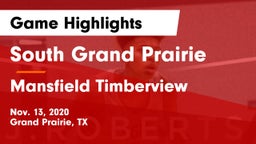 South Grand Prairie  vs Mansfield Timberview  Game Highlights - Nov. 13, 2020