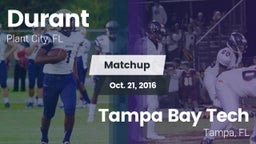 Matchup: Durant  vs. Tampa Bay Tech  2016
