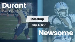 Matchup: Durant  vs. Newsome  2017