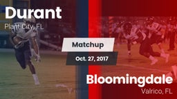 Matchup: Durant  vs. Bloomingdale  2017