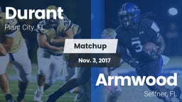 Matchup: Durant  vs. Armwood  2017