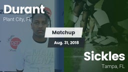 Matchup: Durant  vs. Sickles  2018