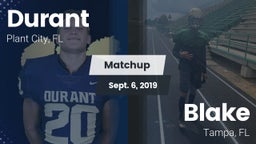 Matchup: Durant  vs. Blake  2019