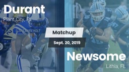 Matchup: Durant  vs. Newsome  2019