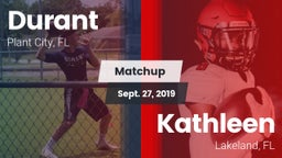 Matchup: Durant  vs. Kathleen  2019