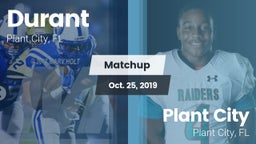 Matchup: Durant  vs. Plant City  2019