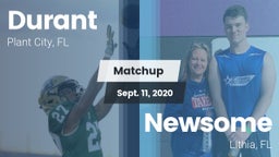 Matchup: Durant  vs. Newsome  2020
