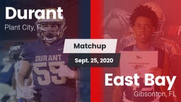 Matchup: Durant  vs. East Bay  2020