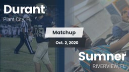 Matchup: Durant  vs. Sumner  2020