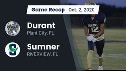 Recap: Durant  vs. Sumner  2020