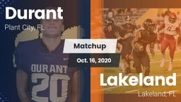 Matchup: Durant  vs. Lakeland  2020