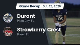 Recap: Durant  vs. Strawberry Crest  2020